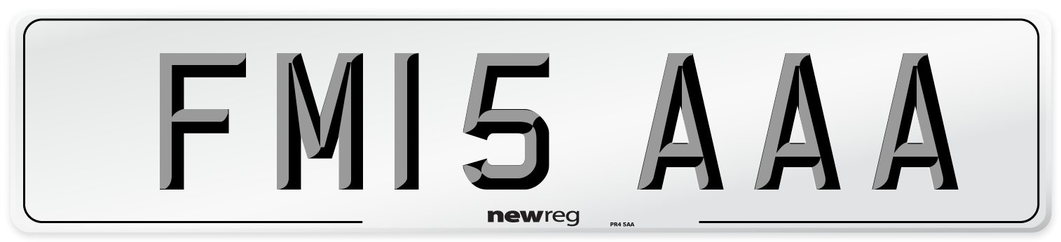 FM15 AAA Number Plate from New Reg